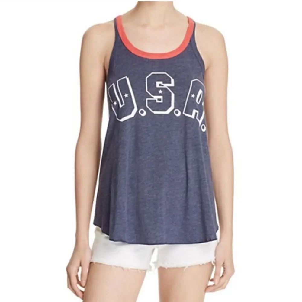 Chaser Blue USA Thin Racerback Tank